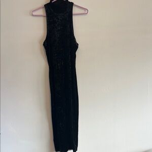 Kendall & Kylie Black Velvet Maxi Dress